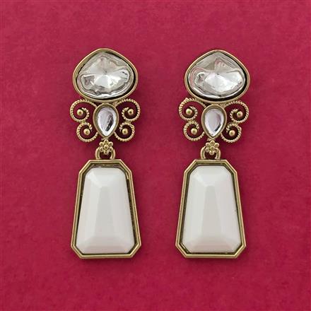 Indo Western Classic Earring With Mehndi Plating