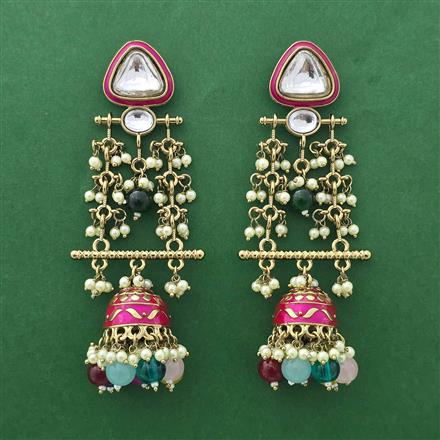 Indo Western Jhumki With Mehndi Plating
