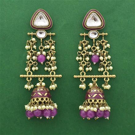 Indo Western Jhumki With Mehndi Plating