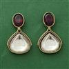 Indo Western Meenakari Earring With Mehndi Plating