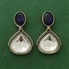 Indo Western Meenakari Earring With Mehndi Plating