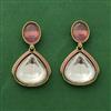 Indo Western Meenakari Earring With Mehndi Plating