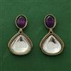 Indo Western Meenakari Earring With Mehndi Plating