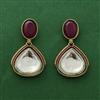 Indo Western Meenakari Earring With Mehndi Plating