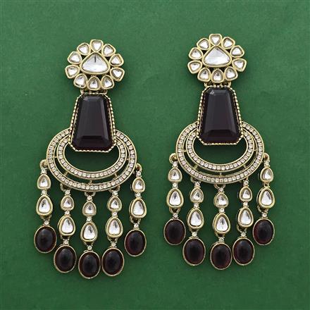Indo Western Classic Earring With Mehndi Plating