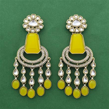 Indo Western Classic Earring With Mehndi Plating