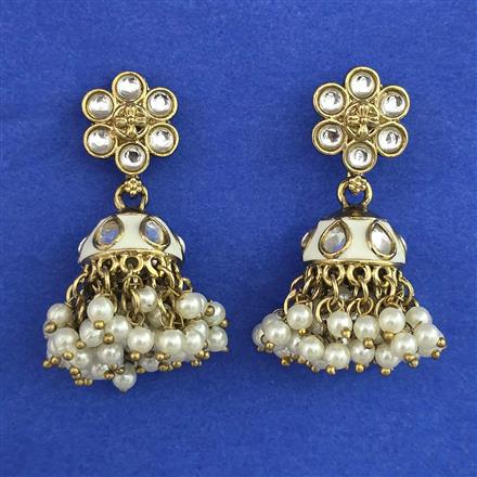 Indo Western Jhumki with Mehndi Plating