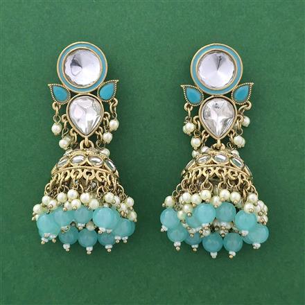 Indo Western Jhumki With Mehndi Plating
