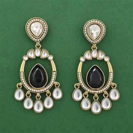 Indo Western Classic Earring With Mehndi Plating