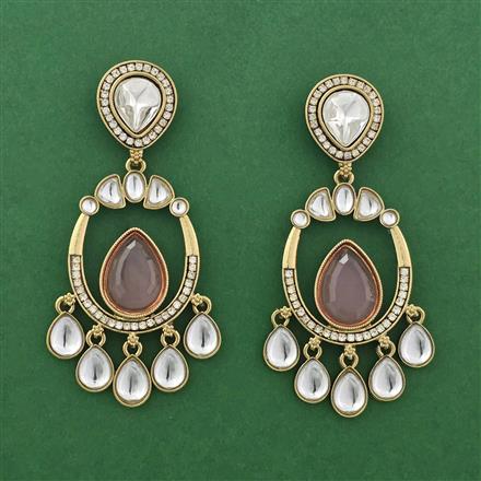 Indo Western Classic Earring With Mehndi Plating