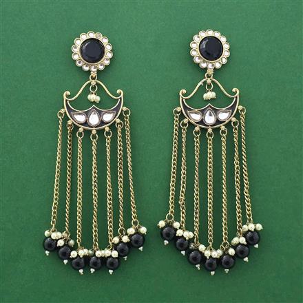 Indo Western Meenakari Earring With Mehndi Plating