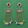 Indo Western Meenakari Earring With Mehndi Plating