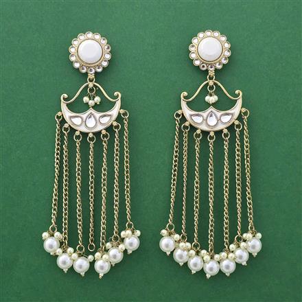 Indo Western Meenakari Earring With Mehndi Plating