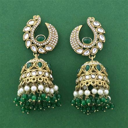Indo Western Jhumki With Mehndi Plating