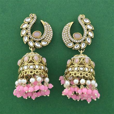 Indo Western Jhumki With Mehndi Plating