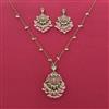 Indo Western Classic Pendant Set With Mehndi Plating