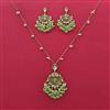 Indo Western Classic Pendant Set With Mehndi Plating