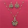 Indo Western Classic Pendant Set With Mehndi Plating