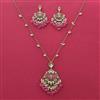 Indo Western Classic Pendant Set With Mehndi Plating