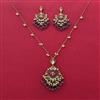 Indo Western Classic Pendant Set With Mehndi Plating