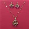 Indo Western Classic Pendant Set With Mehndi Plating