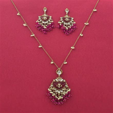 Indo Western Classic Pendant Set With Mehndi Plating