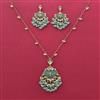 Indo Western Classic Pendant Set With Mehndi Plating