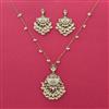 Indo Western Classic Pendant Set With Mehndi Plating