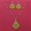 Indo Western Classic Pendant Set With Mehndi Plating