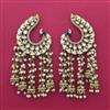 Indo Western Peacock Earring With Mehndi Plating