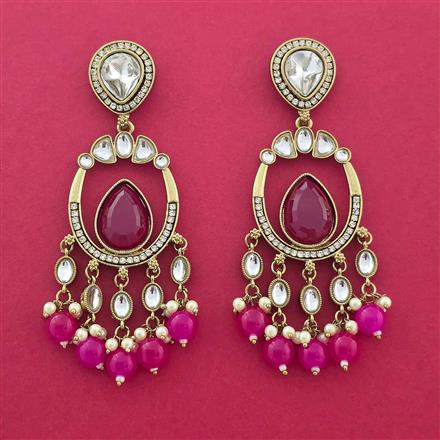 Indo Western Classic Earring With Mehndi Plating