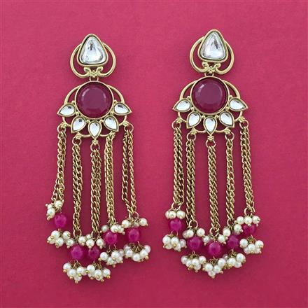 Indo Western Classic Earring With Mehndi Plating
