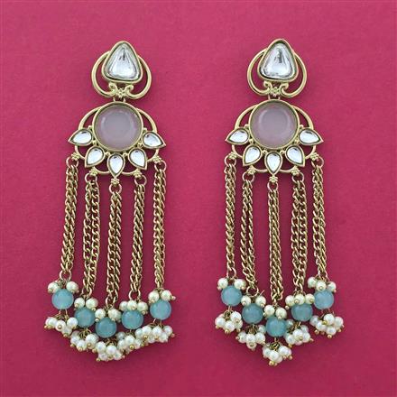 Indo Western Classic Earring With Mehndi Plating