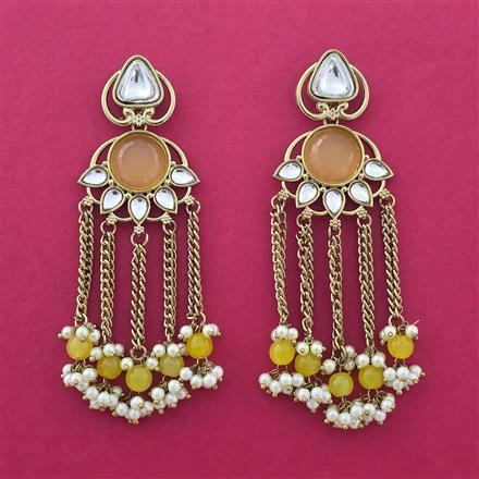 Indo Western Classic Earring With Mehndi Plating