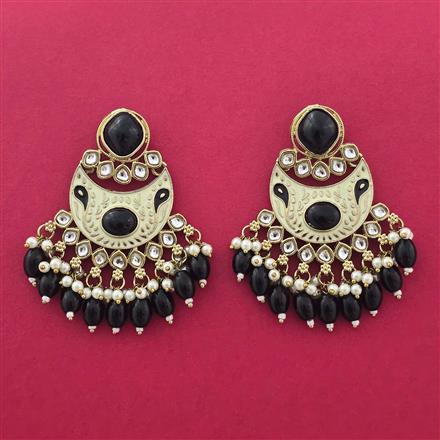 Indo Western Meenakari Earring With Mehndi Plating