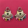 Indo Western Meenakari Earring With Mehndi Plating
