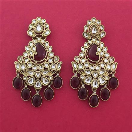 Indo Western Classic Earring With Mehndi Plating