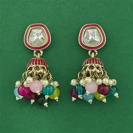 Indo Western Jhumki With Mehndi Plating