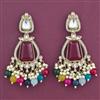 Indo Western Classic Earring With Mehndi Plating