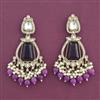 Indo Western Classic Earring With Mehndi Plating