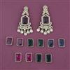 Indo Western Changeable Earring With Mehndi Plating