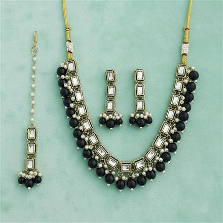 Indo Western Necklace Set With Mehndi Plating