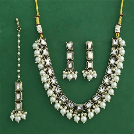 Indo Western Necklace Set With Mehndi Plating