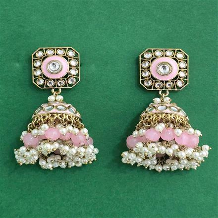 Indo Western Jhumki With Mehndi Plating