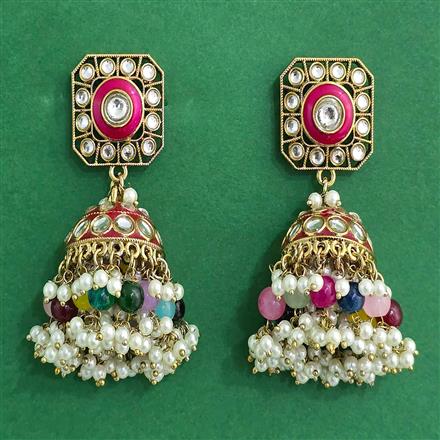 Indo Western Jhumki With Mehndi Plating