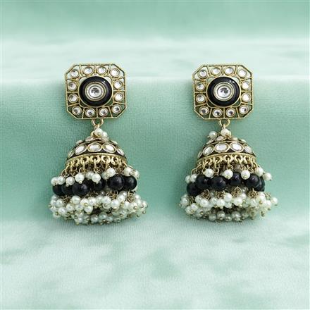 Indo Western Jhumki With Mehndi Plating