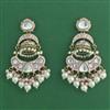 Indo Western Meenakari Earring With Mehndi Plating