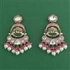 Indo Western Meenakari Earring With Mehndi Plating