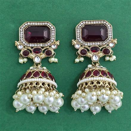 Indo Western Jhumki With Mehndi Plating