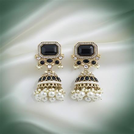 Indo Western Jhumki With Mehndi Plating